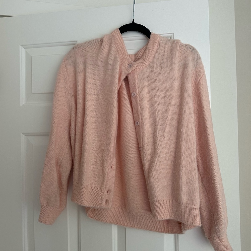 Daily Drills Pink Cardigan Sweater